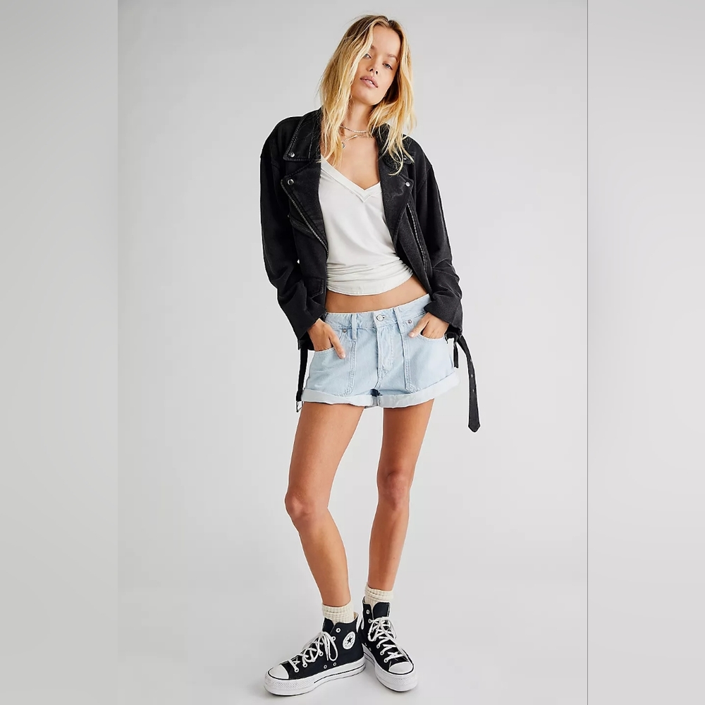 Free People "We The Free" Collection Beginners Luck Low Rise Slouch Shorts